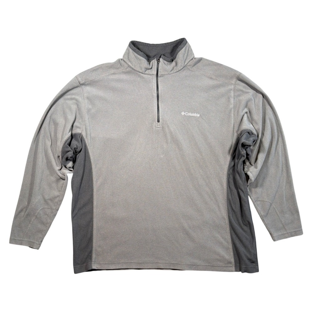 Columbia Fleece Pullover Mens XXL Gray Excellent Quarter Zip Outdoor